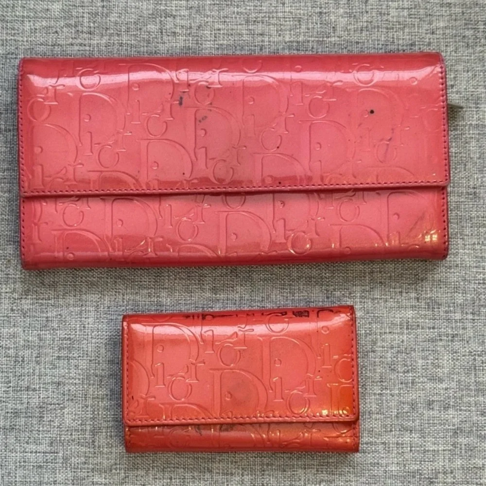 Christian Dior wallet & key holder set